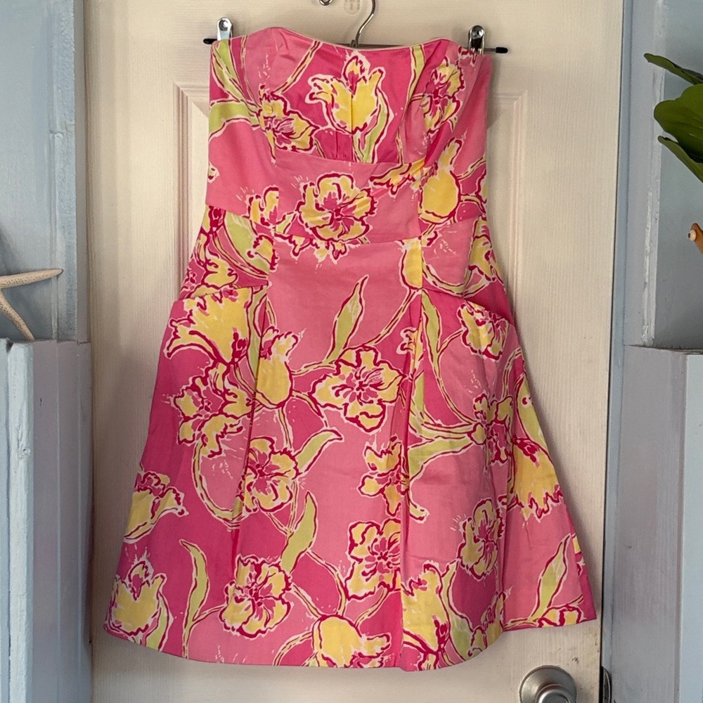 Lilly Pulitzer Pink and Yellow Floral Dress
